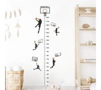 Toise Murale Grand autocollant mural de mesure la taille du basket-ball dessin animé for chambre d'enfant, décoration garçon, autocollants muraux d'art