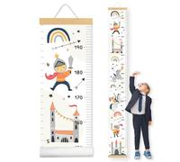 Toise Pour Enfants Mesure Croissance Toise Bébé Murale, Décoration De Chambre De Garçon Cadeaux Pour Garçon,160cm x 20cm (Vert Gris Clair)