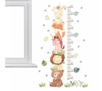 Toise pour mur - Autocollants muraux mignons de mesure de la hauteur du tableau de croissance de la hauteur | Autocollant de tableau de croissance des animaux de la forêt, autocollants muraux amovible
