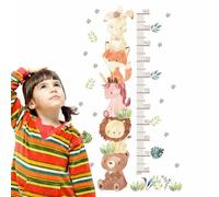 Toise pour mur,Décalcomanies murales du tableau de croissance de la hauteur des animaux - Autocollants muraux d'animaux de la forêt, autocollants muraux amovibles en PVC pour, autocollant de tableau