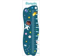 Toise sticker mural personnalisée pour chambre d'enfant. Motif : Cosmonaute. 130cm.