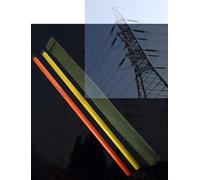 Toise télescopique en résine époxy avec crochet for la mesure des câbles sous tension, la construction et l'arpentage.(Yellow,59.1ft/1800cm)