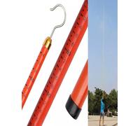 Toise télescopique for une mesure précise de la hauteur des lignes électriques et des pylônes de télécommunication, isolée haute tension avec sac de transport portable(Orange,600cm)