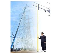 Toise télescopique isolée, toise de mesure de hauteur, toise isolée en résine époxy for camions de sous-station et murs de maison(Length 32.8 ft)