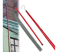 Toise télescopique non conductrice, hauteur réglable avec sac de transport(Red,800cm(26.2ft))