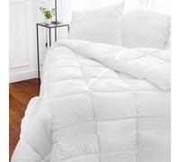 Toison d'or Couette Castor Hiver en Percale Fibre Creuse Siliconée, 220cm x 240cm, Blanc