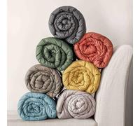 Toison d’or Edredon Lazy en Microfibre Peau de Pêche Uni, 140cm x 160cm Taille, Argile