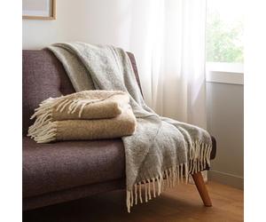 Toison d’or Lima Plaid, 130cm x 180cm Taille, Muscade