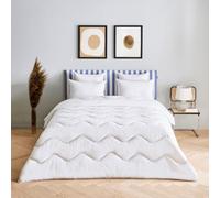 TOISON D'OR - Couette Anti-Acariens Tempérée 140 x 200 cm - 100% Polyester Fibre Creuse Siliconée - Enveloppe 100% Coton Traitée - Confort Mi-Saison - Lavable à 40°C