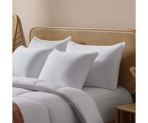 TOISON D'OR - Oreiller Anti-Acariens 50x70 cm - Ferme - Synthétique - 100% Percale de Coton - Traitement Anti-Acariens - Lavable à 40°C - Confort et Hygiène