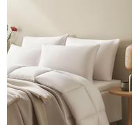 TOISON D'OR - Oreiller Anti-Acariens Medium 65 x 65 cm - Garnissage Synthétique 100% Polyester Fibre Creuse Siliconée - Tissu 100% Coton - Confort Optimal pour Sommeil Serein - Lavable à 40°C
