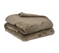TOISON D'OR - Plaid - Microflanelle - 130x170cm - Taupe