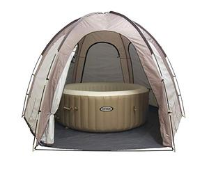 Toit à remous Steinbach - 036430 - Toit de piscine pour spas jusqu'à environ Ø 239 x 71 cm - avec ouvertures de service pour unité technique - 350 x 290 x 220 cm (LxPxH)