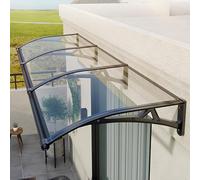 Toit Abri De Fenêtre Anti Pluie - Auvent De Porte D'entrée Terrasse, Protection UV, Pluie Et Neige, avec Support en Aluminium Et Polycarbonate(80 * 220cm/31 * 87in)
