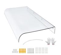 Toit Abri de Porte D’entrée, Auvent Transparent en Polycarbonate, Marquise de Porche Moderne, Protège Contre Pluie, Neige et Rayons UV 160 cm 150 cm 140 cm 120 cm 50cm(50x260cm)