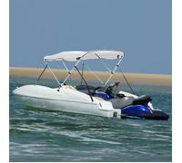 Toit bimini à 3 arceaux parois latérales 183x(137 152)x137 cm