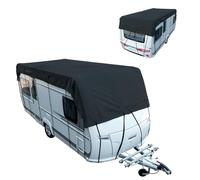 Toit Caravane, Tissu Oxford 210D Imperméable Housse de Toit de Protection pour Camping-Car Universelle Protection UV Couverture De Toit De Camping-Car,Noir,36.0x10.8ft/11x3.3m