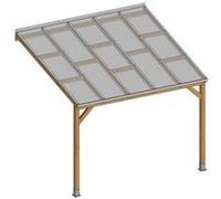 Toit Couv'Terasse Bois 3x3m avec toit polycarbonate KETER 05-704695 bois G