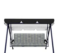 Toit de Balancelle 195 x 125 x 15 cm Impermeable | Toile de Rechange pour Balancelle 3 Places Universelle UV 50