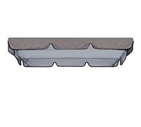 Toit de Balancelle 2 3 Places Toile de Rechange, 210D Oxford Imperméable et Anti-UV, Canopée pour Balancele Remplacement de l'Auvent de Balançoire Extérieure(Gray,3 Seater:98x73x7in)