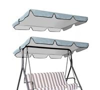 Toit De Balancelle De Jardin, Toit De Rechange Pour Balancelle De Jardin Terrasse Ou Patio 3 Places, Housse De Remplacement Extérieure, Imperméable Et Anti-UV (Gris,195*125*15cm)