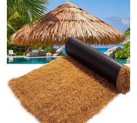 Toit de chaume synthétique Tiki Huts,Rouleaux De Chaume Artificiel Imperméable,Résistant à La Décoloration,Paille Artificielle pour L'aménagement Paysager des Bords De Piscine Tropicale