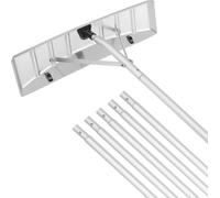 Toit de la chasse-neige - Alu-Abs-Pelle-Avec poignée télescopique-64 cm-Longueur-Plage de réglage 1,52 à 6,4 m-Roues de protection-Chasse-neige-poignée antidérapante-Chasse-neige.
