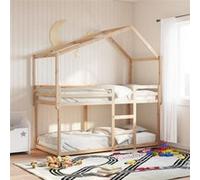 Toit de lit pour enfants 203x95,5x142 cm bois de pin massif Beige G