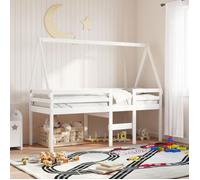 vidaXL Toit de lit pour enfants Bois de pin massif Blanc 209x85,5x88 cm