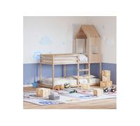 Toit de lit pour enfants 55x99x139,5 cm bois de pin massif