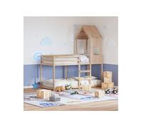 vidaXL Toit de lit pour enfants 55x99x139,5 cm Bois de pin massif Multicolore
