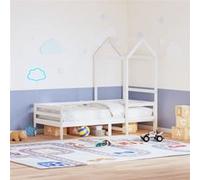 vidaXL Toit de lit pour enfants blanc 98x70x176,5cm bois de pin massif