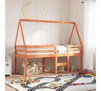 vidaXL Toit de lit pour enfants 209×95,5×88 cm Bois de pin massif Multicolore