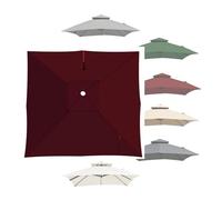 Toit De Parasol Double Rectangle Multicolore Pare-Soleil Extérieur Imperméable Toile De Rechange Facile À Installer, Idéale for Le Jardin(Crimson,300x300cm/10x10ft)