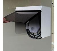 Toit de Protection pour Borne de Recharge pour Véhicules Électriques,Toit Métallique Résistant Aux Intempéries pour Borne Recharge Extérieure,abri pour Caméra (with Front Panel, 55 x 60 x 25cm)