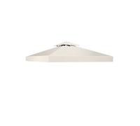 toit de rechange en polyester imperméable carré beige 3 x 3m pour tonelle de jardin