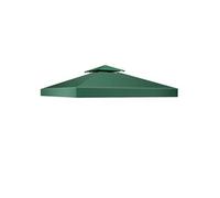 toit de rechange giantex en polyester imperméable carré vert foncé 3 x 3m pour tonelle de jardin Vert