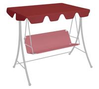 Toit de rechange pour balancelle Bordeaux 150/130 x 105/70 cm, bâche de toit imperméable revêtue de PVC, toile de parasol légère avec 2 tunnels en tissu, toit de pavillon pour balançoire de jardin