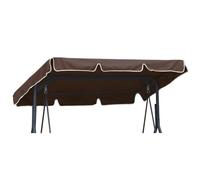 Toit de Rechange pour balancelle Canopée pour Balancelle de Jardin balançoire Soleil Toit résistant au Soleil Taille 110 x 188 cm Marron [101]