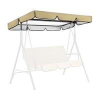 Toit de Rechange pour Balancelle de Jardin 3 Places, Toit Pare-Soleil, Universel Toile de Rechange pour Balancelle Jardin Exterieur, Housse de Rechange, Toit de Balançoire, 195 x 125 cm, Beige