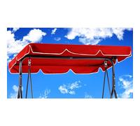 Toit de Rechange pour Balancelle de Jardin210 x145cm Imperméables,Balançoire de Jardin Auvent Pivotant Coupe Vent,Toile de Rechange pour Balancelle Jardin Exterieur,Tissu en Polyester (210*145,Rouge)