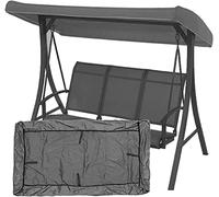 Toit de rechange pour balançoire hollywoodienne 3 places, housse de balançoire de jardin pour balançoire de jardin, toit étanche pour balançoire de jardin, protection UV Gris 195 x 125 x 15 cm