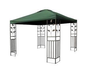 Toit de rechange pour pavillon avec revêtement en PVC (étanche) - 3 x 3 m - Polyester 270 g/m² (vert)