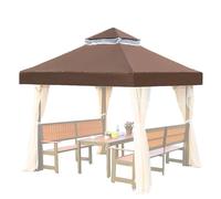 Toit de rechange pour tonnelle | Auvent de rechange - 3 x 3 m imperméable double couche pour jardin, terrasse, grill extérieur