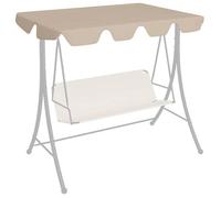 vidaXL Toit de rechange pour balancelle imperméable 188/168x145/110 cm Beige