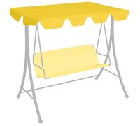 Toit de rechange - vidaXL - 188/168x145/110 cm - Jaune - Tissu 100% polyester - Imperméable