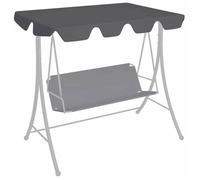 Toit de rechange - vidaXL - 188/168x145/110 cm - Tissu 100% polyester - Imperméable - Gris