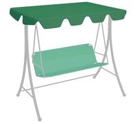 vidaXL Toit de rechange pour balancelle imperméable Vert 188/168x145/110 cm