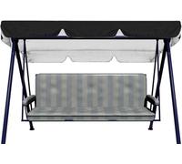 Toit de remplacement for auvent de balançoire de jardin, auvent de chaise à bascule, for bascule 3 places, étanche for Hollywood(Black)