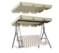 Toit de remplacement for balançoire de jardin, imperméable, couverture d'auvent de jardin avec protection UV, bascule 2-3 places(Green,2 seater 142*120*15CM)